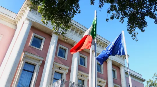 Die italienische Botschaft in Berlin.