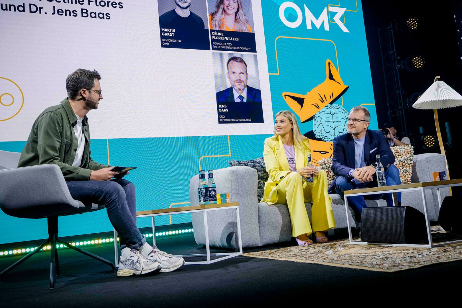 Jens Baas und Céline Flores Willers im Gespräch auf der OMR Bühne